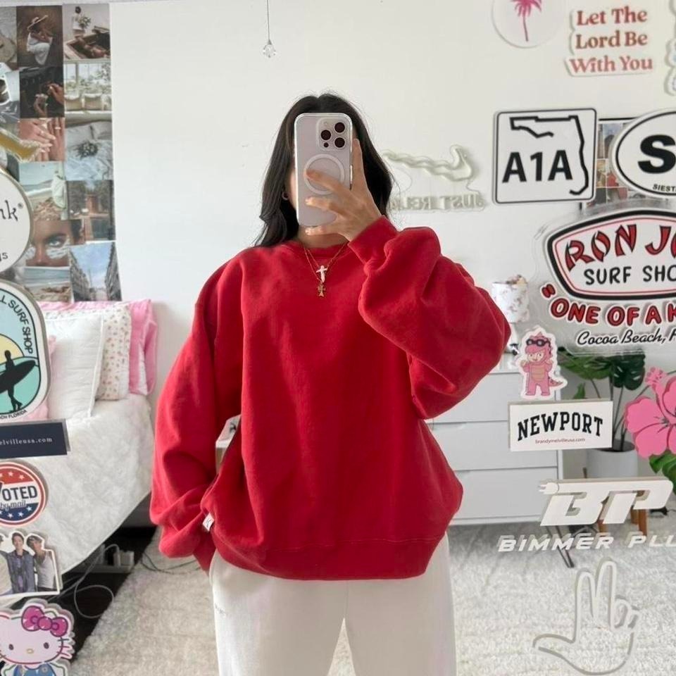 Strawberry Red Akimbo Club Crewneck Sweatshirt